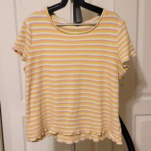 LOVE ELLIE Magnolia Lettuce Hem Knit Top (XL) Stitch Fix